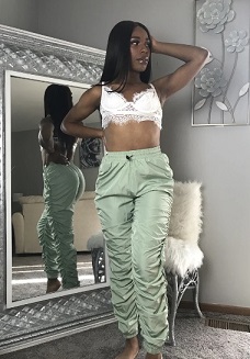 Buy womens stacked joggers online