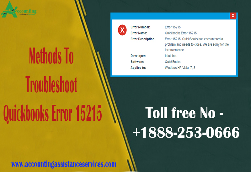 Methods To Troubleshoot Quickbooks Error 15215