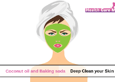 How to use coconut oil and baking soda to deep clean your skin?