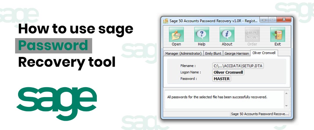 How to Use Sage Password Recovery Tool
