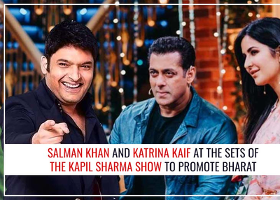 Salman Khan and Katrina Kaif at the sets of The Kapil Sharma Show to Promote Bharat