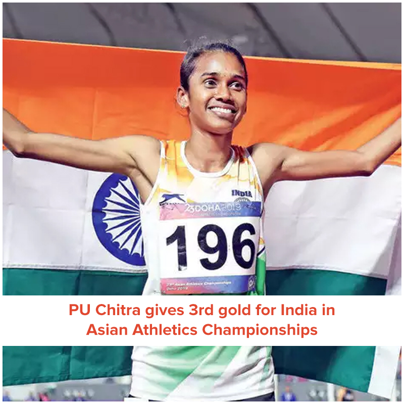 Asian Athletics Championships : PU Chitra Gives 3rd Gold For India Win