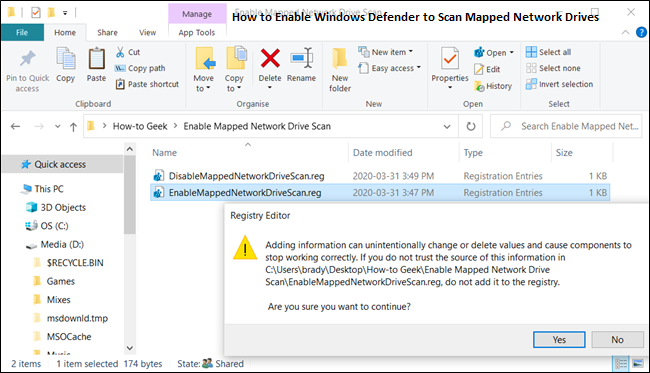 How to Enable Windows Defender to Scan Mapped Network Drives