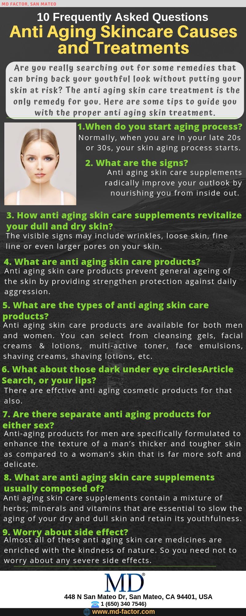 FAQ Anti Aging Skincare Cause and Treatments - MD-Factor