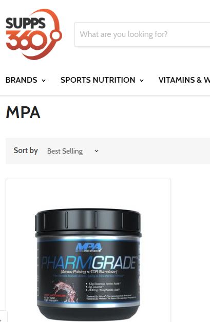 MPA Supps Dietary Supplements for bodybuilding & fitness — Supps360.com