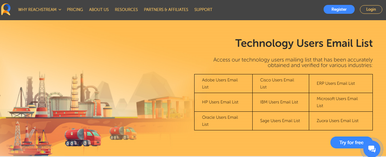 Technology Users Email List | ReachStream