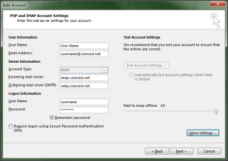 Call- 1-800-316-3088 Steps to Configure Comcast Email on Outlook