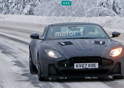 Aston Martin Vanquish spied winter testing