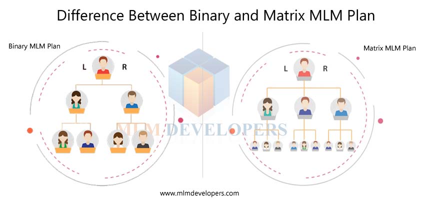 What is Difference Between Binary and Matrix Plan in MLM?