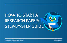 How to Start a Research Paper