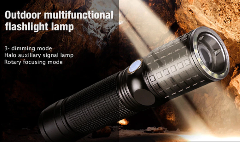 New Tactical flashlight rechargeable xml t6 led flashlight loop lamp