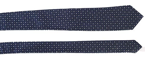 Men's Blue With Red Waves Aarogyaa Micro Zacard Silk Tie Neck Set Cuff Link