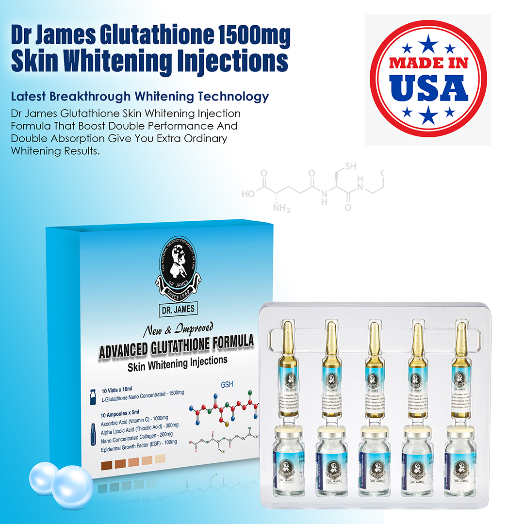 Dr James Glutathione Injection 1500mg Skin Whitening Injection 