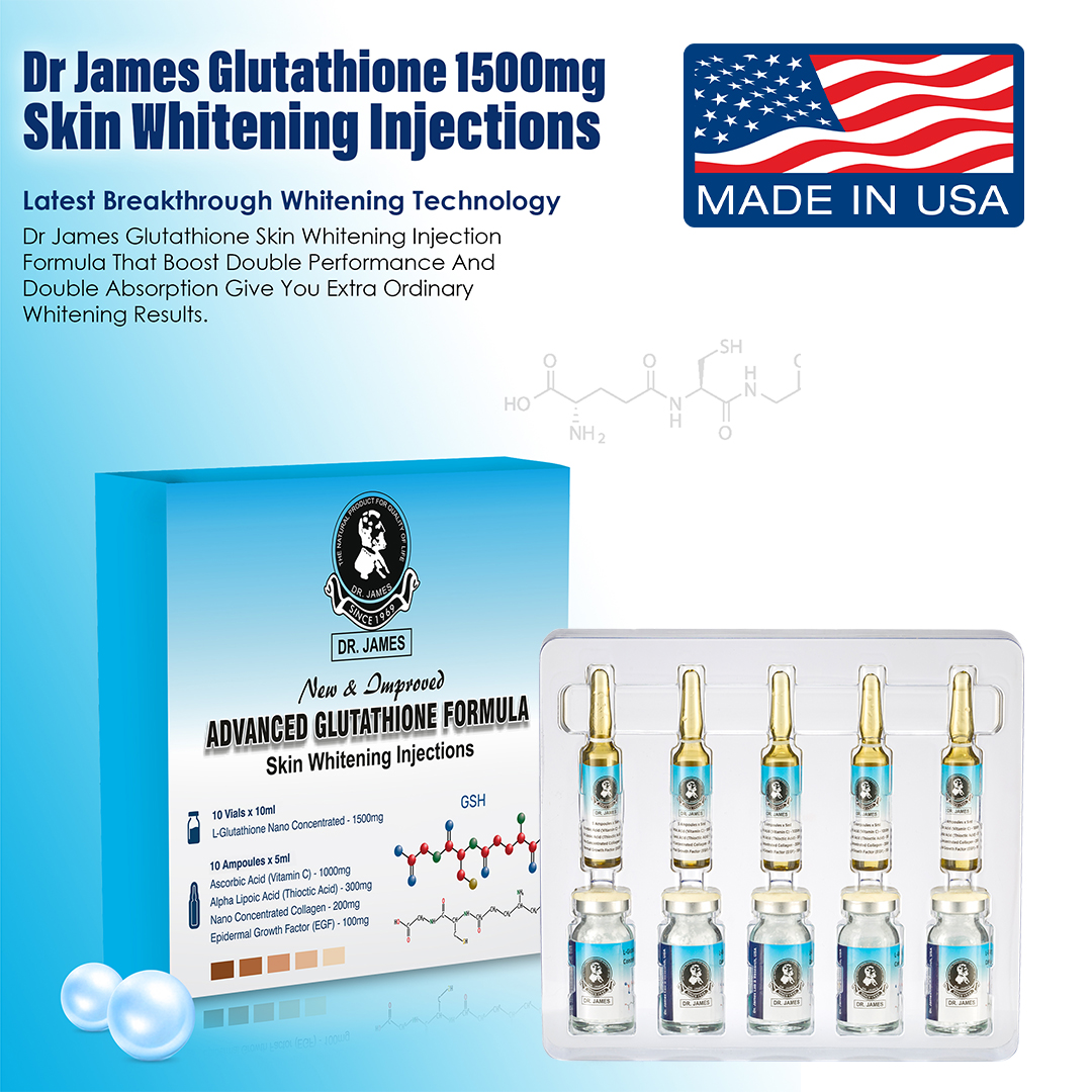 Dr James Glutathione Injection 1500mg Skin Whitening Injection 