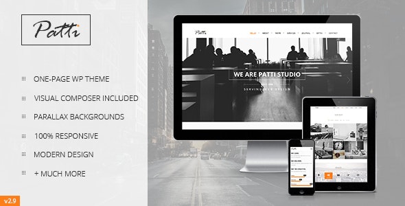 Patti WordPress Theme - Parallax One Page WordPress Theme