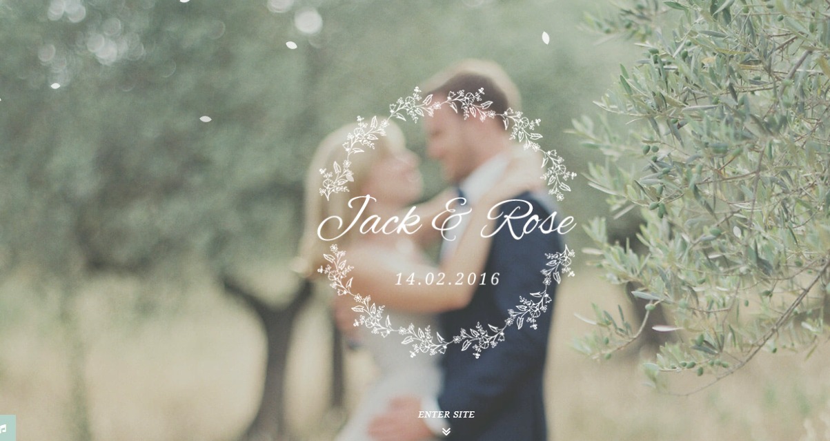 Jack & Rose WordPress Theme - A Whimsical WordPress Wedding Theme