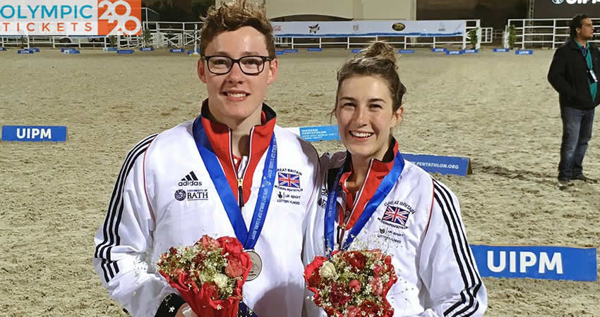 Bryson and Pillage claim mixed relay gold for GB at European Modern Pentathlon to qualify for Olympic 2020