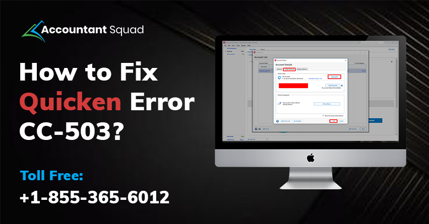 How To Fix Quicken Error CC 503 ? – Accountantsquad