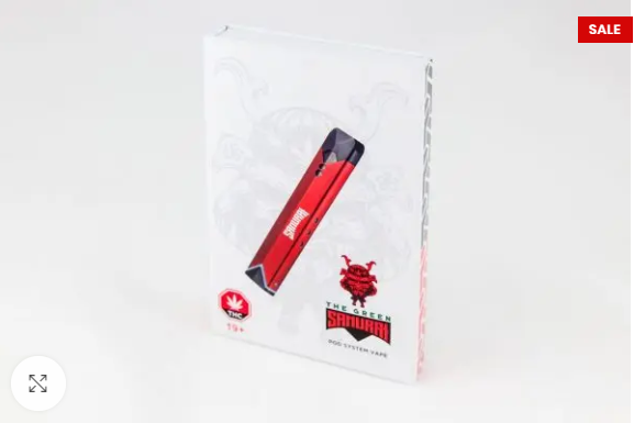 GREEN SAMURAI LED VAPE KIT – CHROME RED