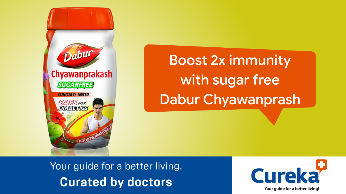 Boost 2x immunity with sugarfree Dabur chyawanprash