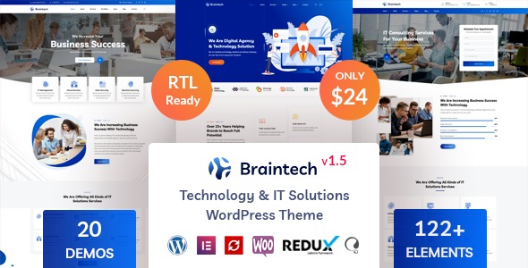 Braintech - Technology & IT Solutions WordPress Theme.