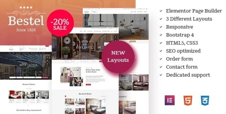 Bestel WordPress Theme - Hotel WordPress Theme.