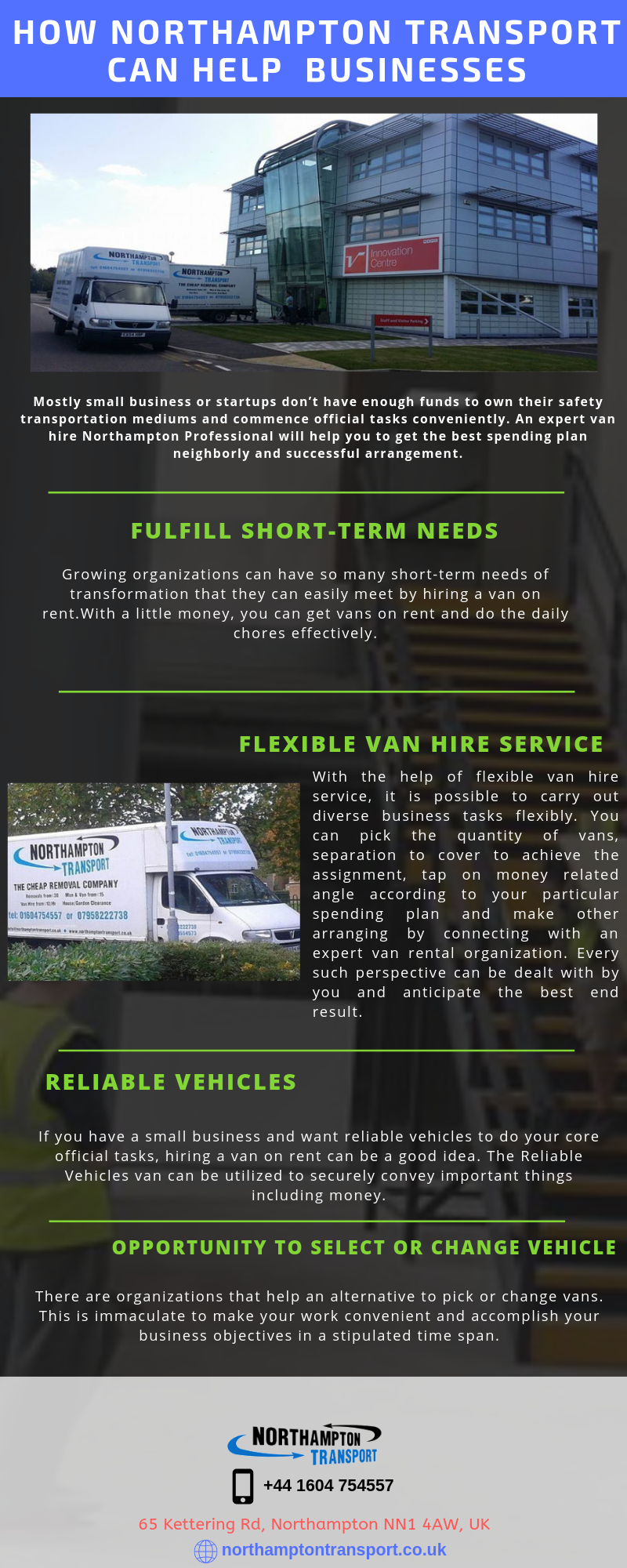 Move Your Possessions To A New Place With Van Hire In Northampton
