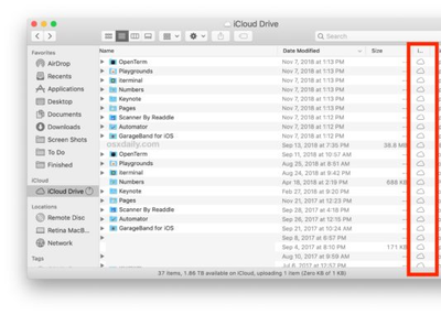 How to Show iCloud Status Indicator in Mac Finder