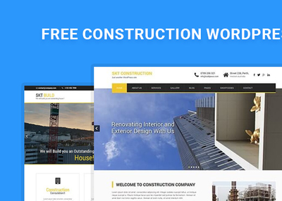 Free Construction WordPress themes for construction company websites