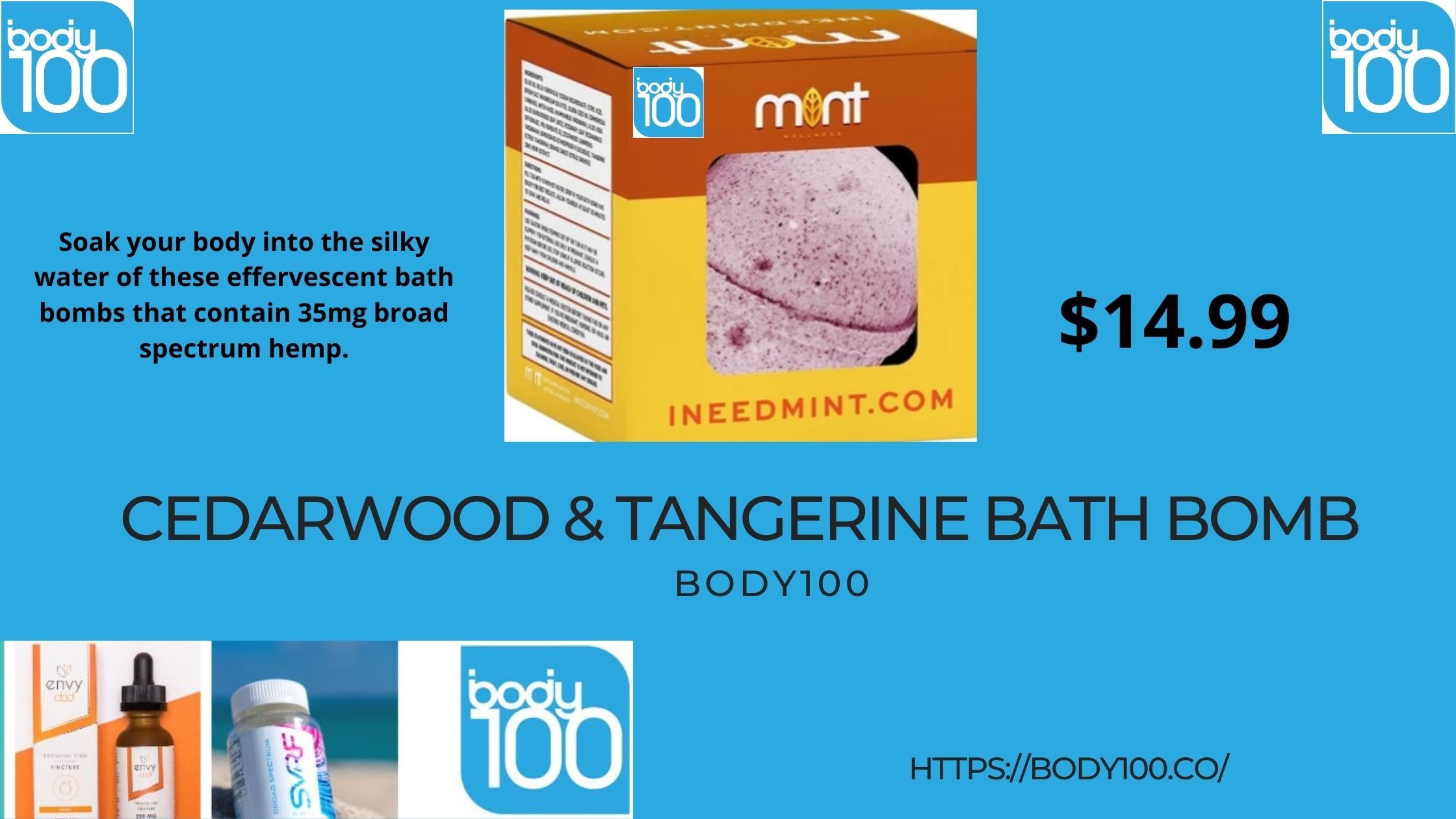 Cedarwood & Tangerine Bath Bomb - Body100