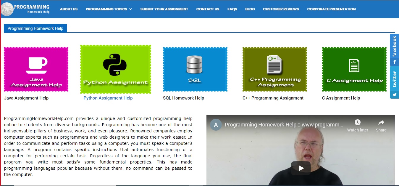 Programming Homework Help