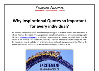 Why Inspirational Quotes so important for every individual
