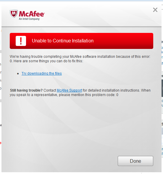How to Fix McAfee Error Code (x5485): Unable to Continue Installation