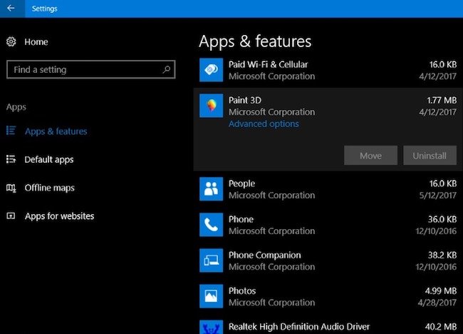 How To Uninstall Microsoft Paint App On Windows 10 PC
