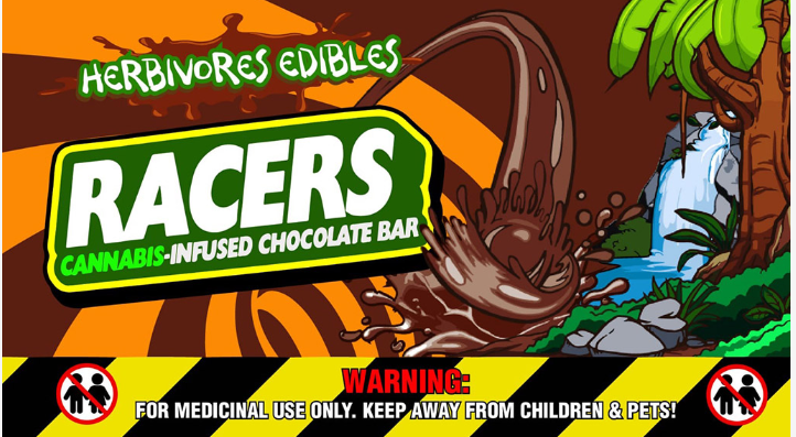 Herbivores Edibles Racers Chocolate Bars