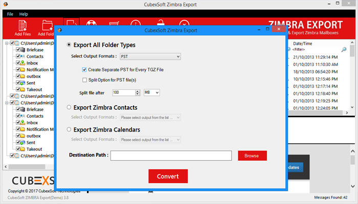 How to Save Zimbra Mail to Outlook Format using Zimbra to PST Converter