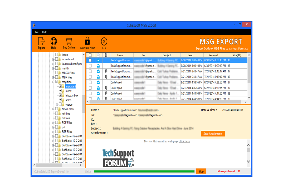 MSG Converter to Export MSG to PST, PDF, EML, MBOX, NSF, Office 365, Zimbra