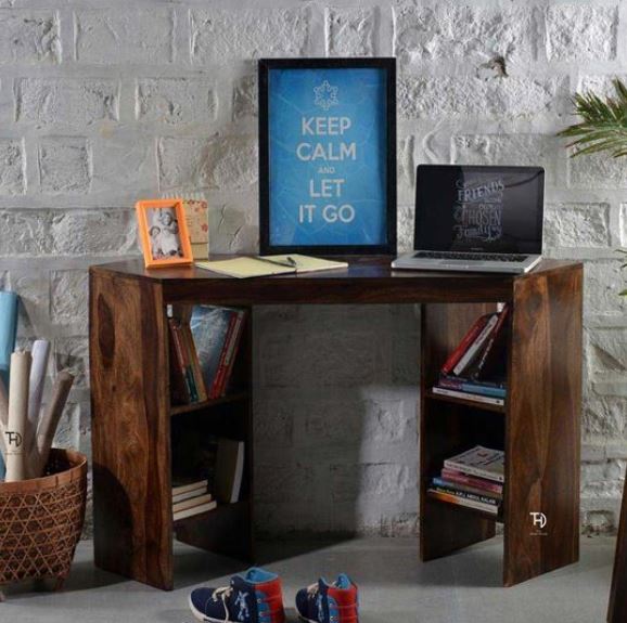 Buy Solid wood corner desk Australia