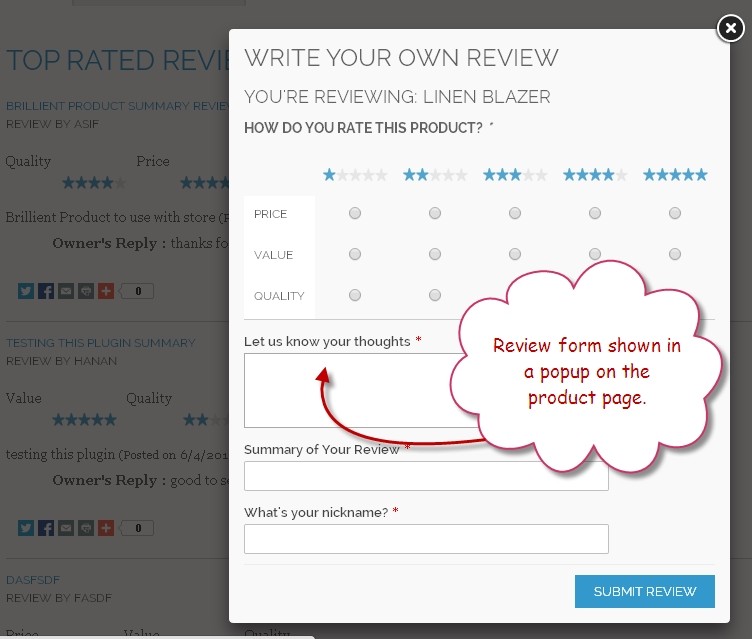 Magento Product Reviews Extension