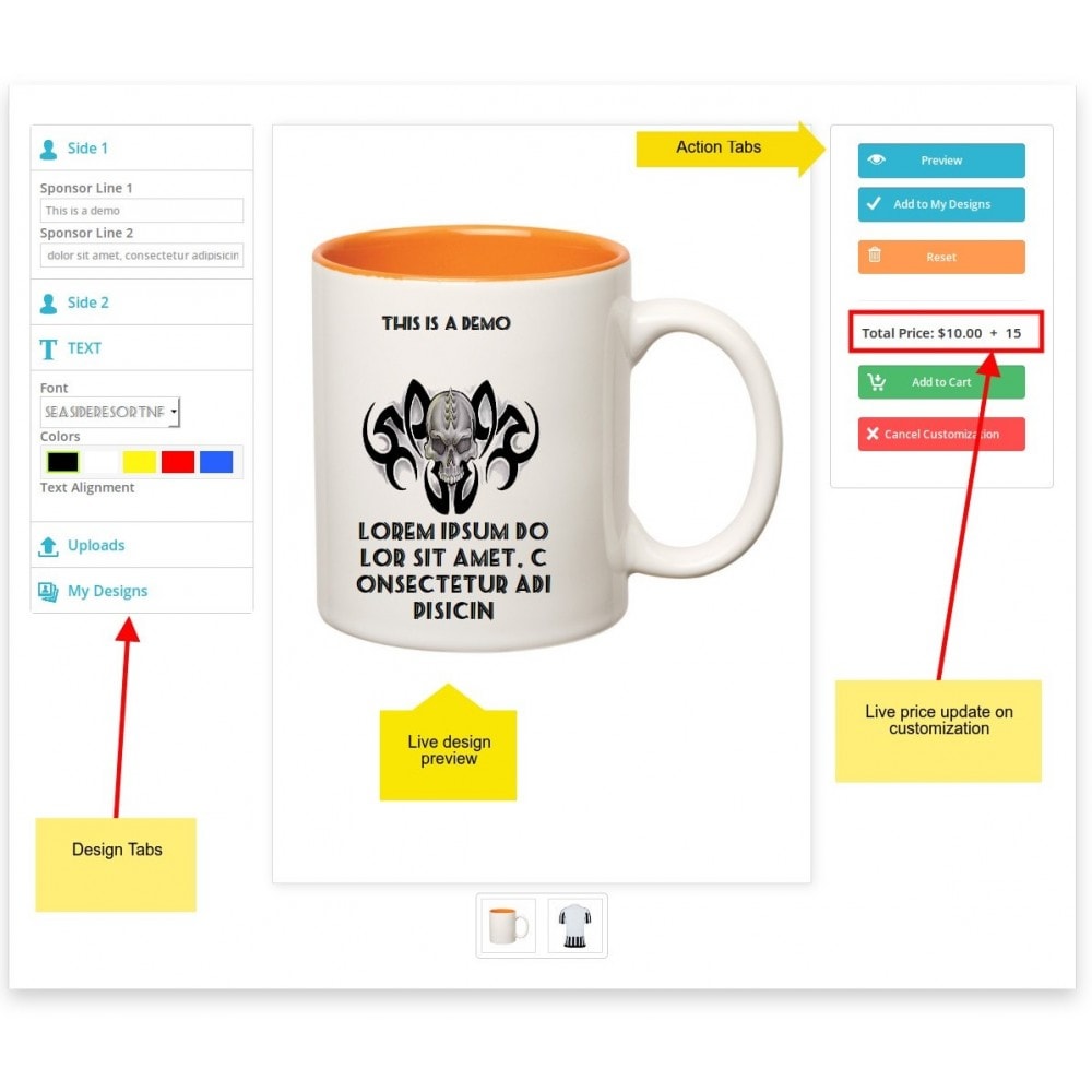 T Shirt Designer PrestaShop Module