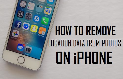 How to remove location from iPhone photo?