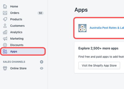 Set Up Australia Post Rates and Labels App on your Shopify Store