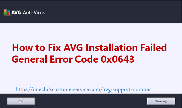How to Fix AVG Installation Failed General Error Code 0x0643?
