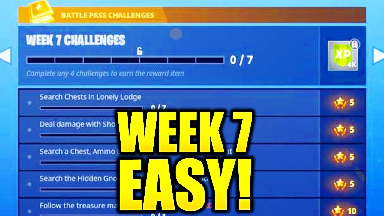 Fortnite: All Season 4 Week 7 Challenges