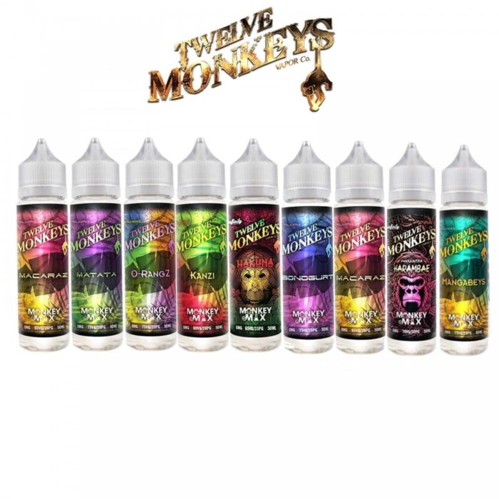 12 Twelve Monkeys | E Liquid Vape E Juice 50ml 0mg (3 mg with nicshot)