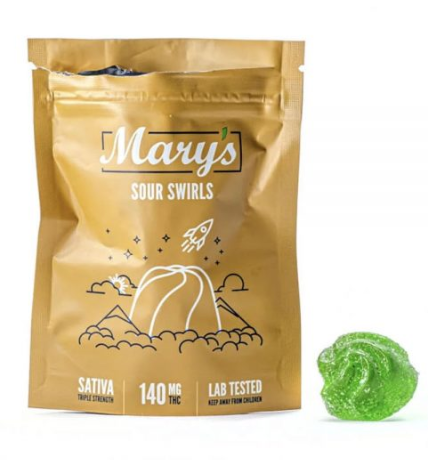 Mary’s Medibles – Sour Swirls – Sativa – 140mg