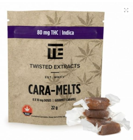 Twisted Extracts – Caramelts – Indica – 80mg THC