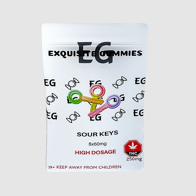 Exquisite Gummies – Sour Keys – 250mg