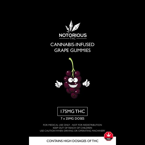 Notorious THC – Grape Gummies (175MG THC)