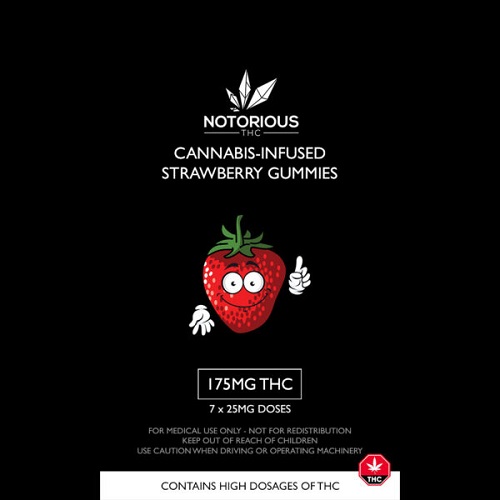 Notorious THC – Strawberry Gummies (175MG THC)